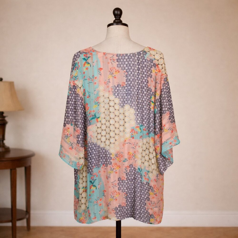 Patchwork Kimono Cardigan Size: One Size - Picture 2 of 4